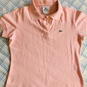 Lacoste Pink Collar Shirt(Women)